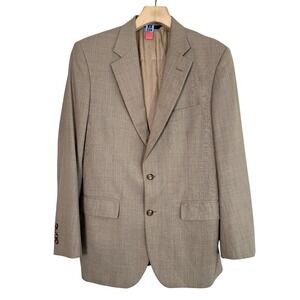 Brooks Brothers 1818 Madison Saxxon Tan Wool Blazer USA Size 39R‎ Single Vent